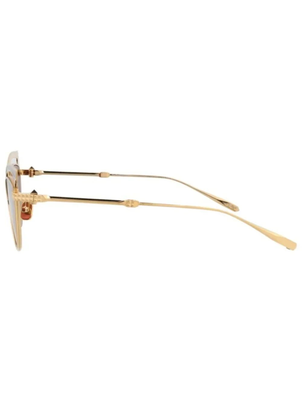 New Valentino Women's Sunglasses Cat Eye Titanium Frame Gold Gold Bordeaux